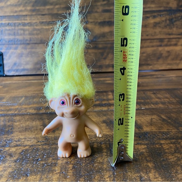 Vintage, 1990s, Small, Yellow Hair, Troll, Doll, Figure, Retro, Toy - Picture 6 of 6